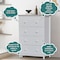 International Concepts Solid Wood Bedroom Dresser/Chest with 4 Drawers, White BD08-8004 - alternate 3